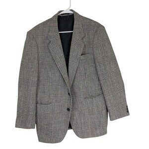Gino Cappelli Blazer Jacket Sz 42S Men Black & White Glen CheckProfessional Wear
